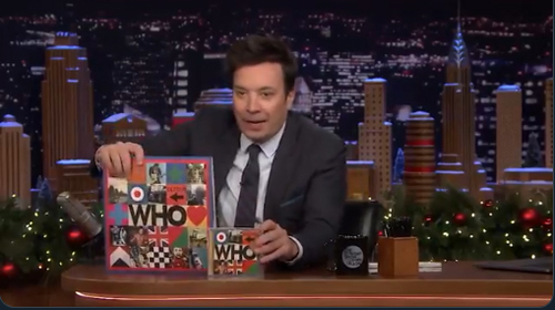 Jimmy Fallon with WHO album