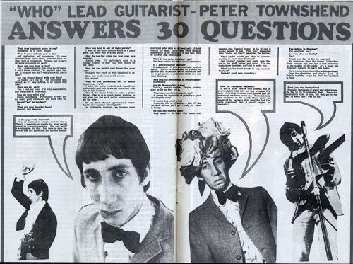 Pete Townshend in Go-Set Magazine Jan. 31, 1968