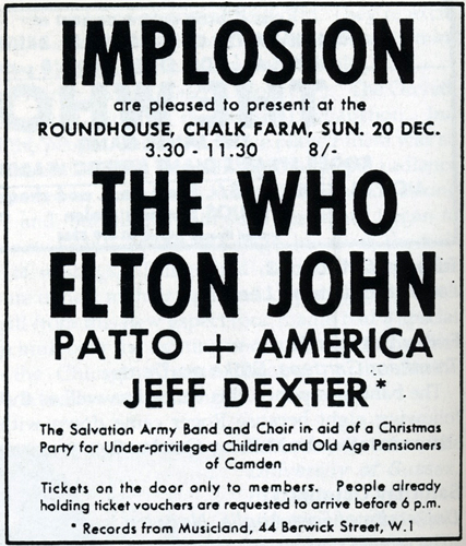 Ad for The Who 20 Dec 1970